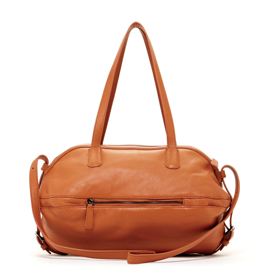 Leather Brown Satchel Bag – Women's Shoulder Purse, Large Handbag, Work & Travel