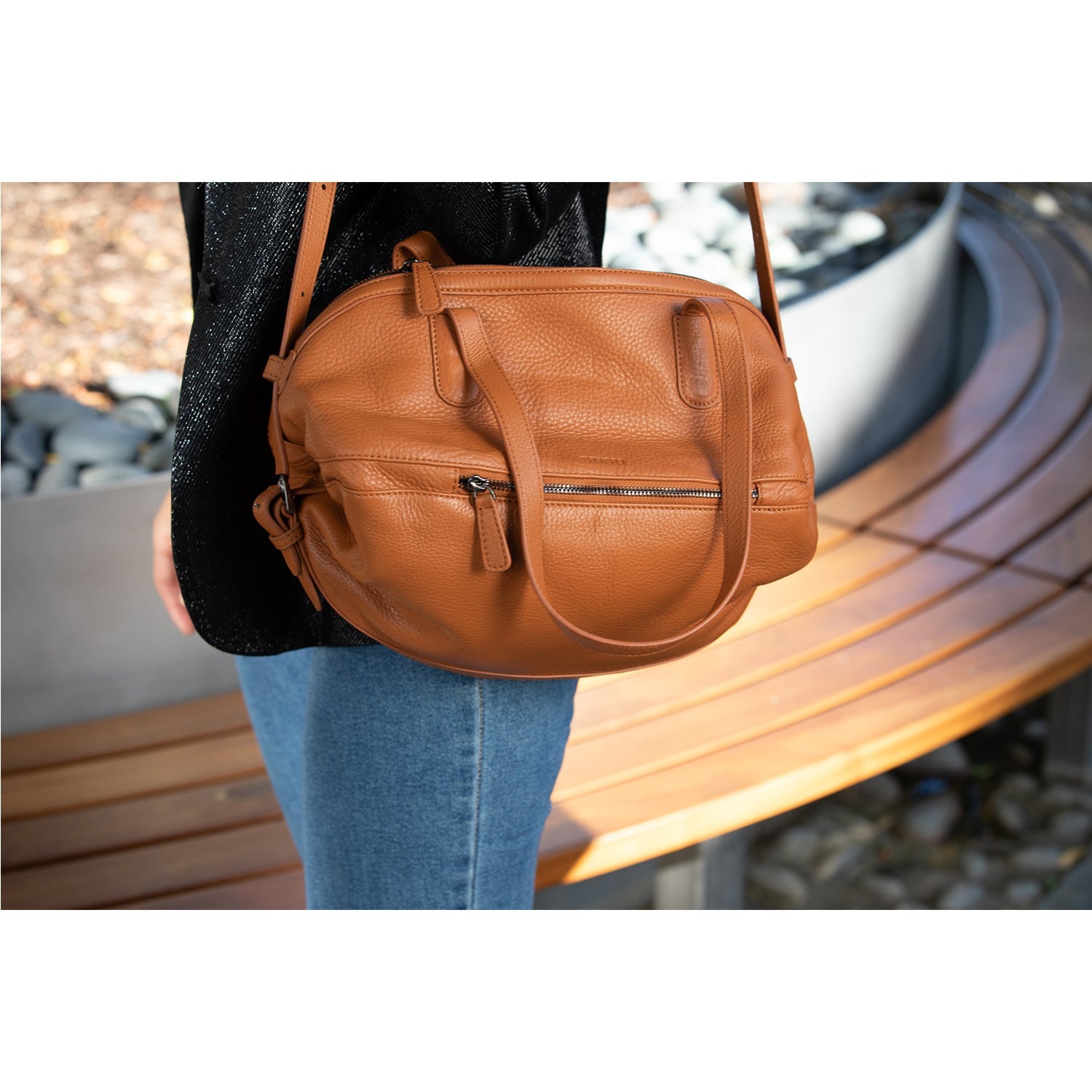 Leather Brown Satchel Bag – Women's Shoulder Purse, Large Handbag, Work & Travel