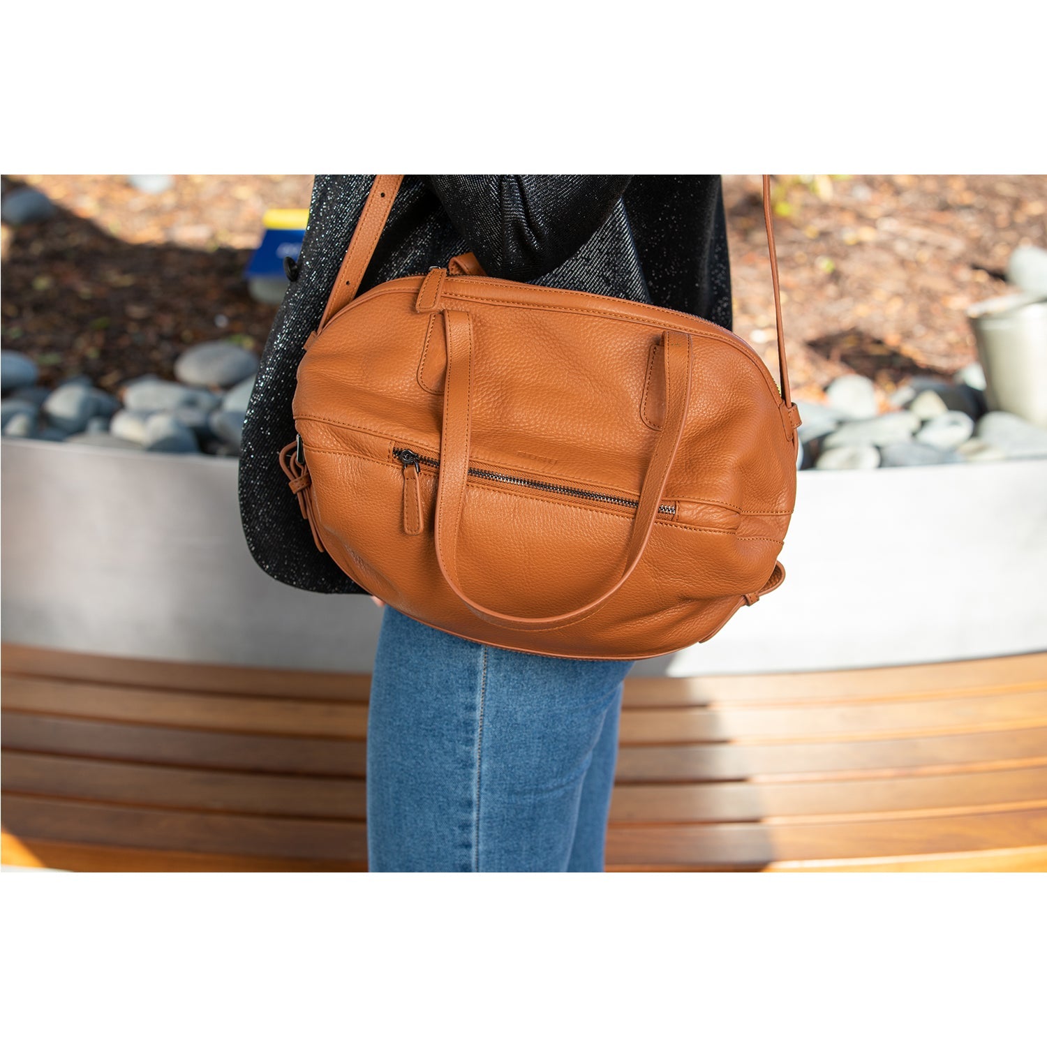 Leather Brown Satchel Bag – Women's Shoulder Purse, Large Handbag, Work & Travel