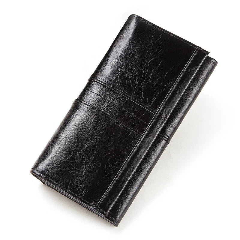 Women’s Long Leather Clutch Wallet – RFID Blocking Phone Holder