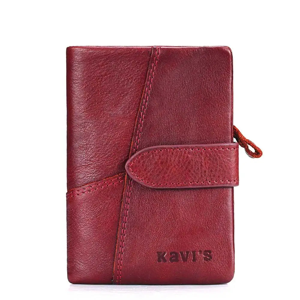 Women’s Foldover Leather Wallet – RFID Coin & Card Purse