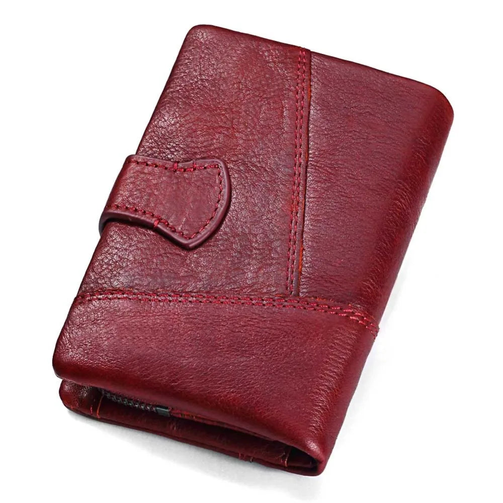 Women’s Foldover Leather Wallet – RFID Coin & Card Purse