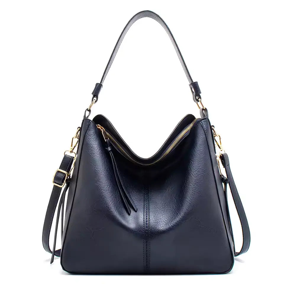 PU Leather Hobo Bag – Large Casual Shoulder Tote