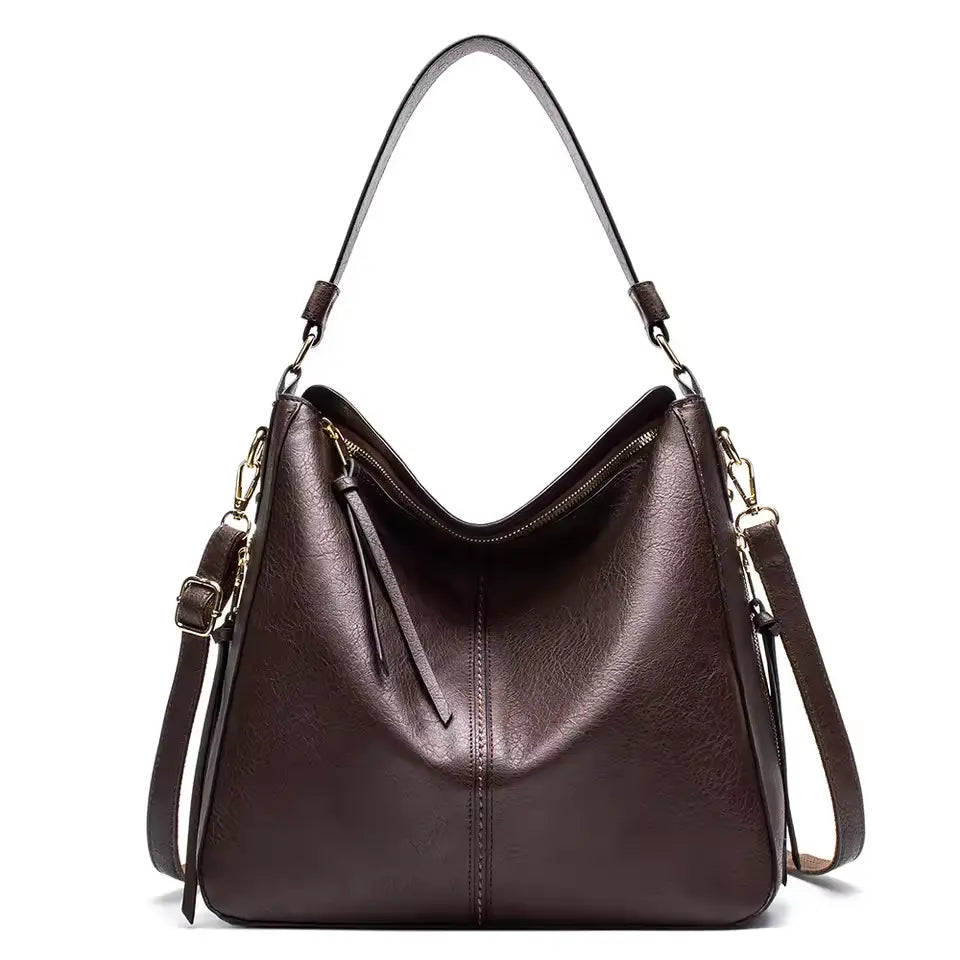 PU Leather Hobo Bag – Large Casual Shoulder Tote