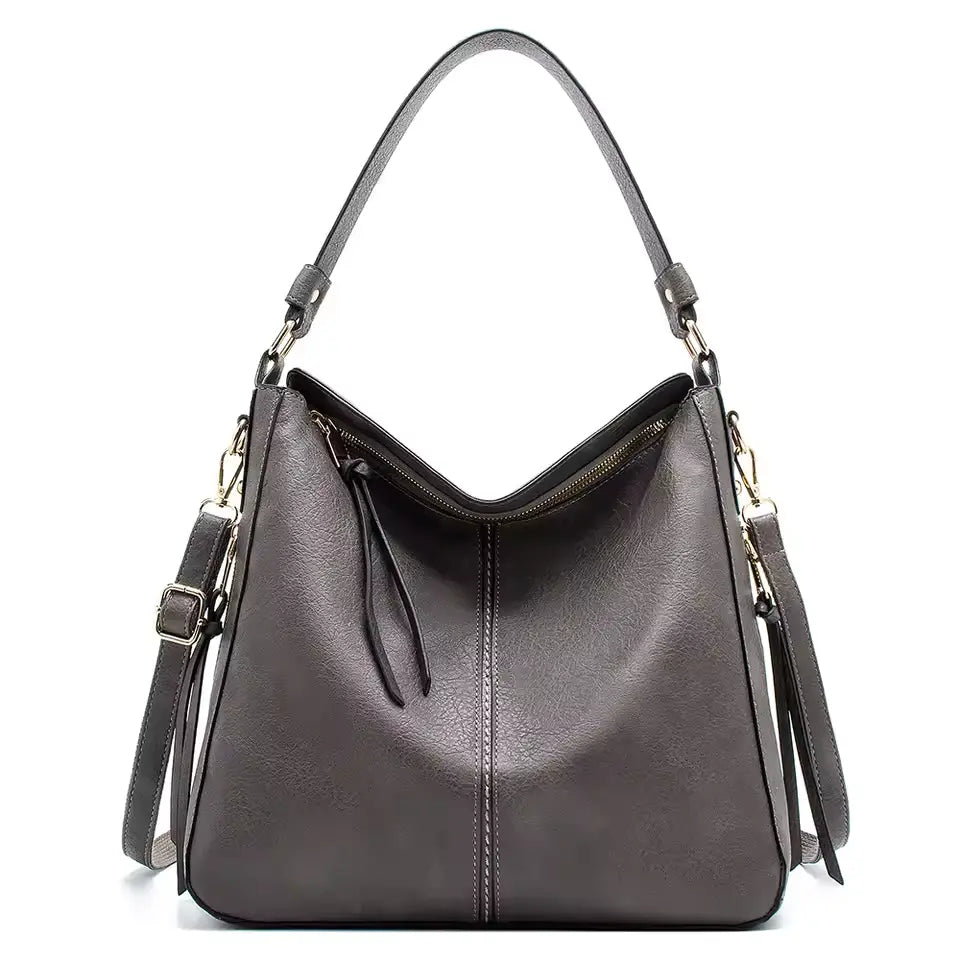 PU Leather Hobo Bag – Large Casual Shoulder Tote