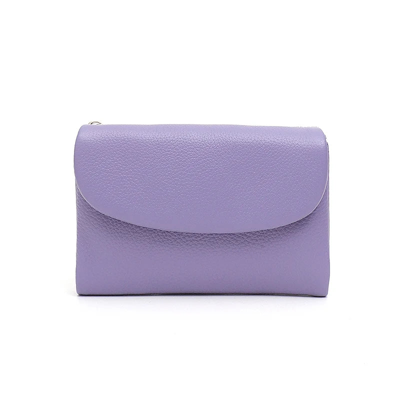 Minimalist Trifold Leather Wallet – Women’s Daily Card & Coin Purse