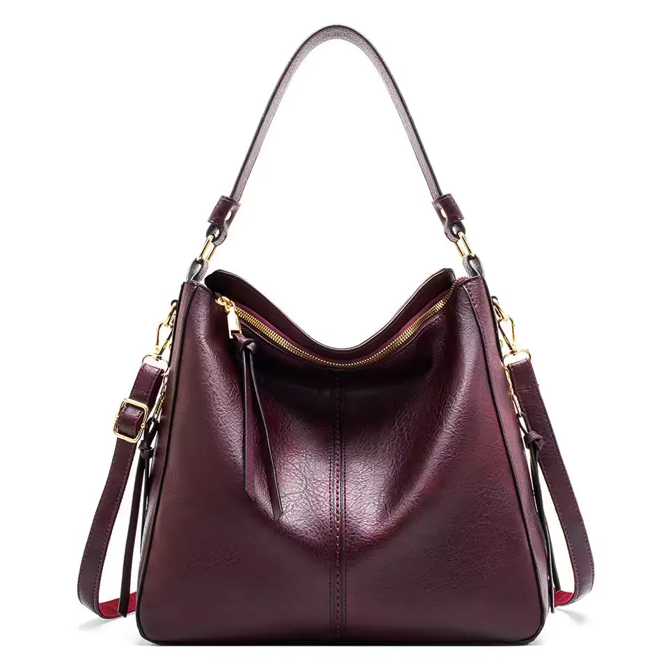 PU Leather Hobo Bag – Large Casual Shoulder Tote