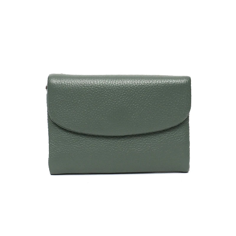 Minimalist Trifold Leather Wallet – Women’s Daily Card & Coin Purse