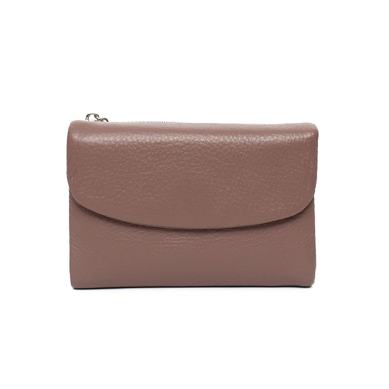 Minimalist Trifold Leather Wallet – Women’s Daily Card & Coin Purse