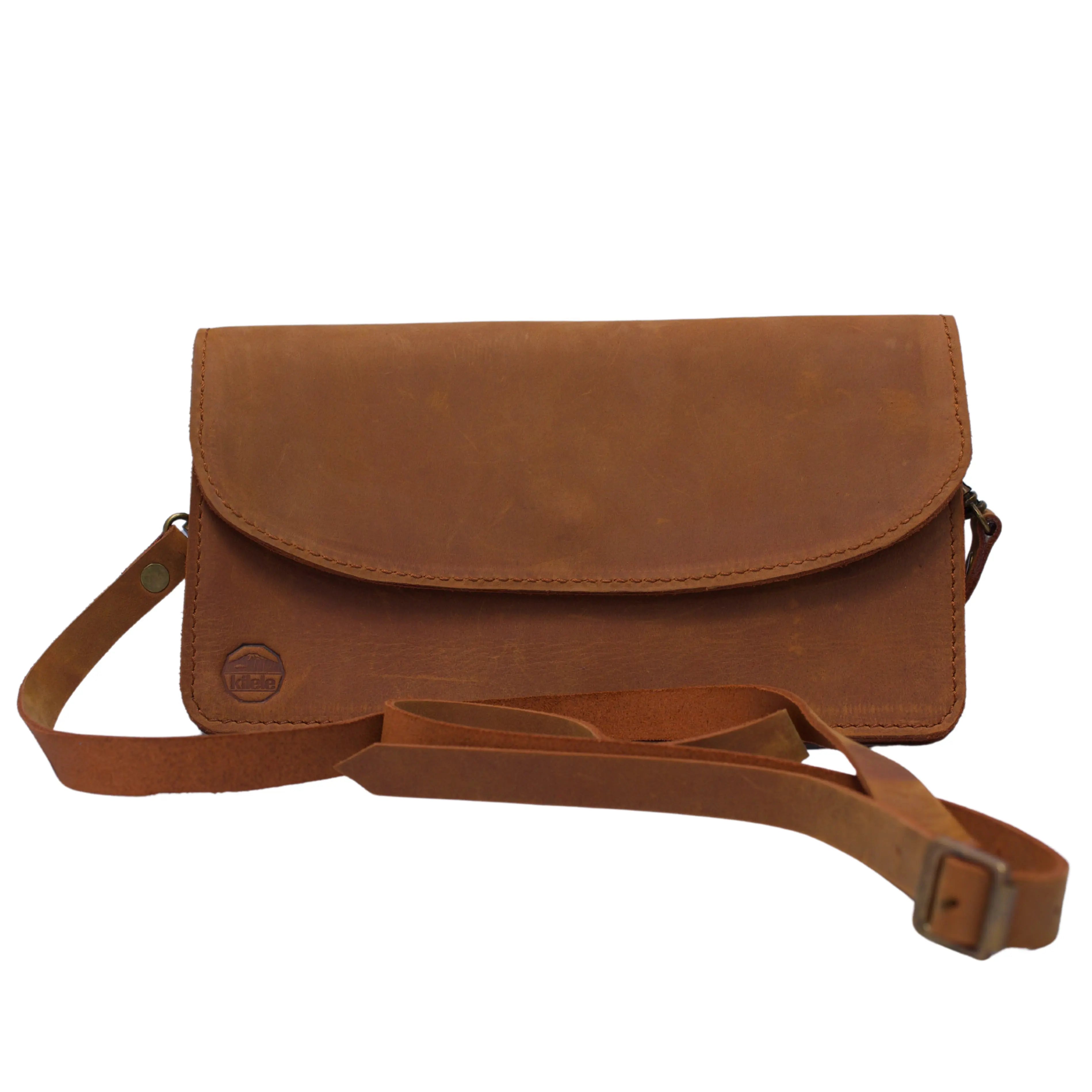 Leather Safari Wallet Crossbody – Phone & Card Organizer
