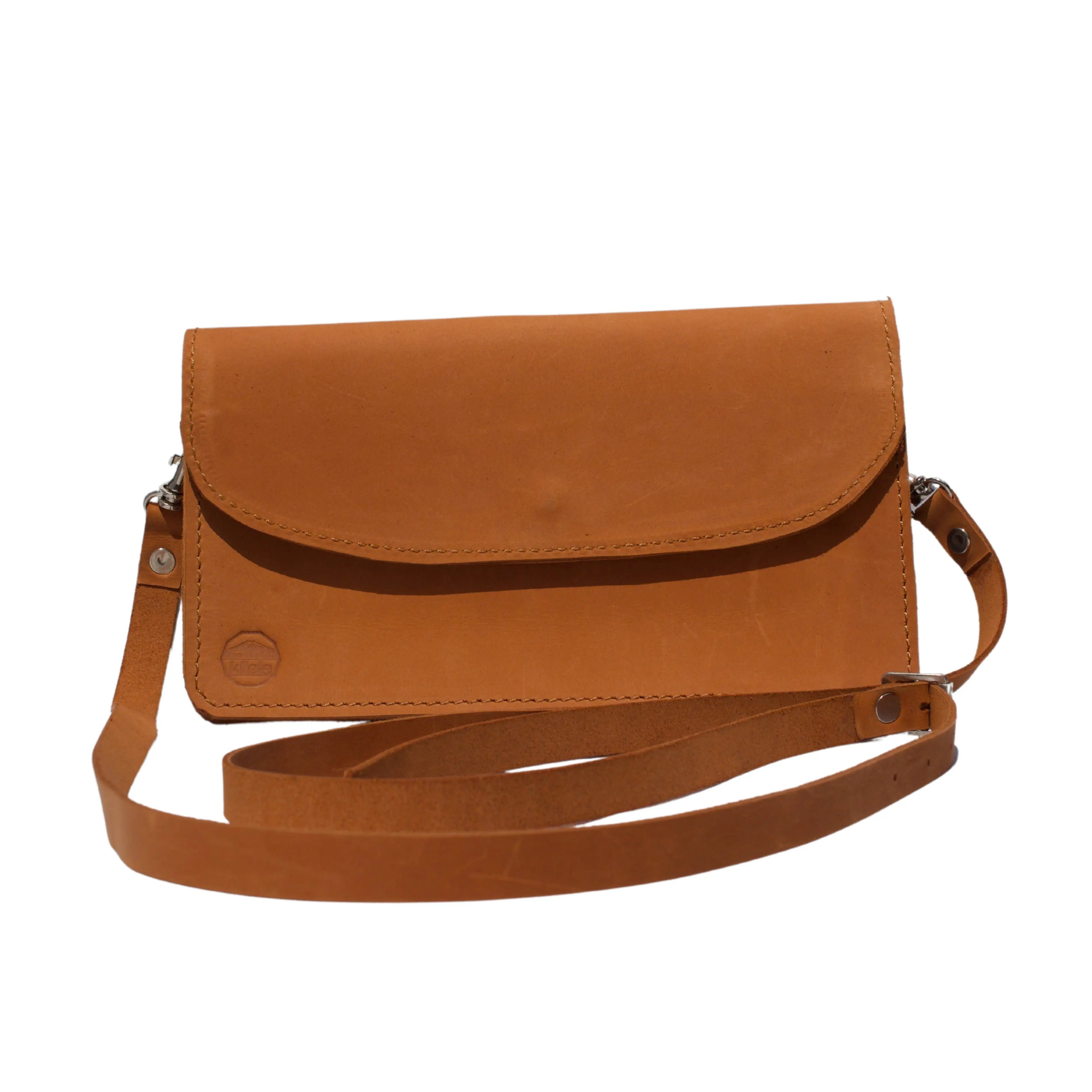 Leather Safari Wallet Crossbody – Phone & Card Organizer