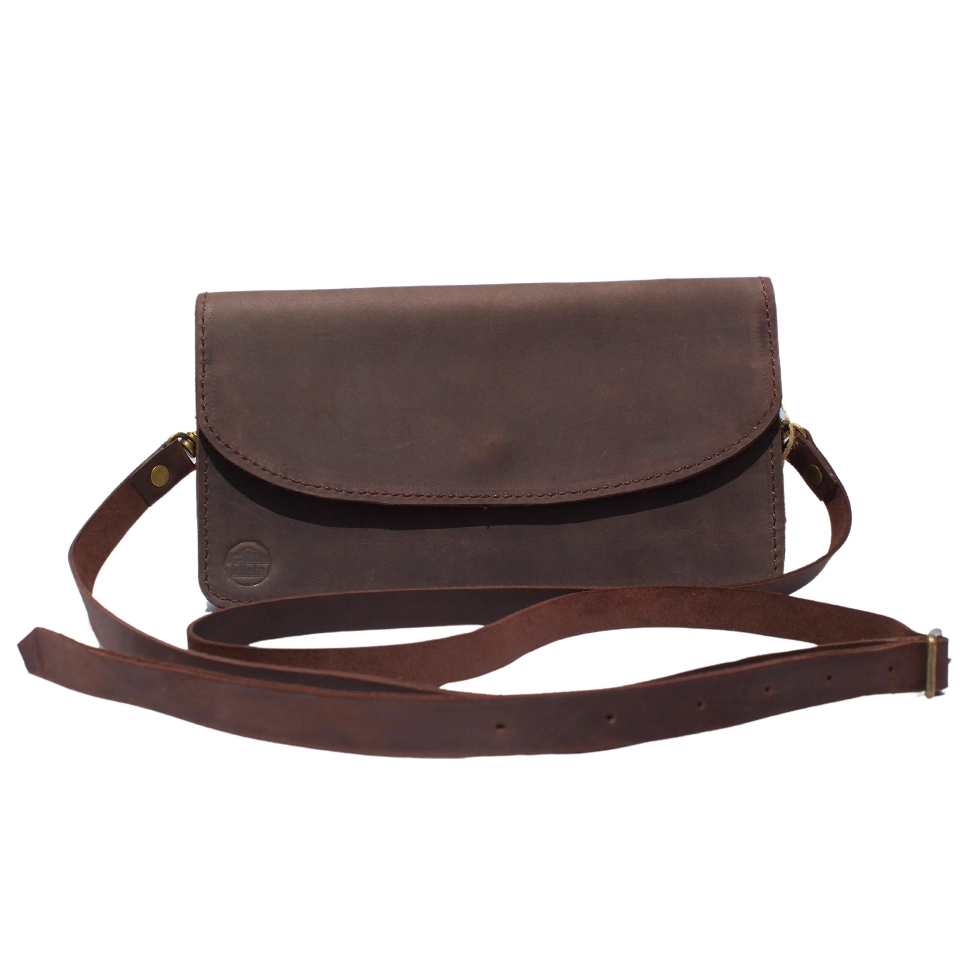 Leather Safari Wallet Crossbody – Phone & Card Organizer