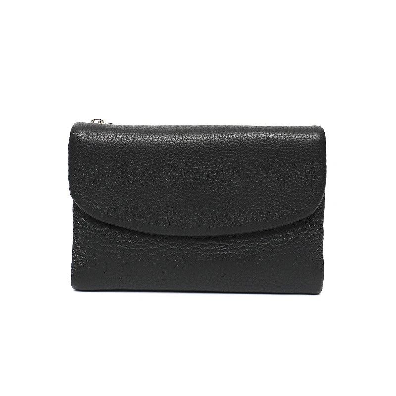 Minimalist Trifold Leather Wallet – Women’s Daily Card & Coin Purse