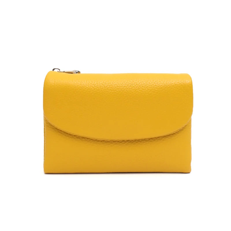 Minimalist Trifold Leather Wallet – Women’s Daily Card & Coin Purse