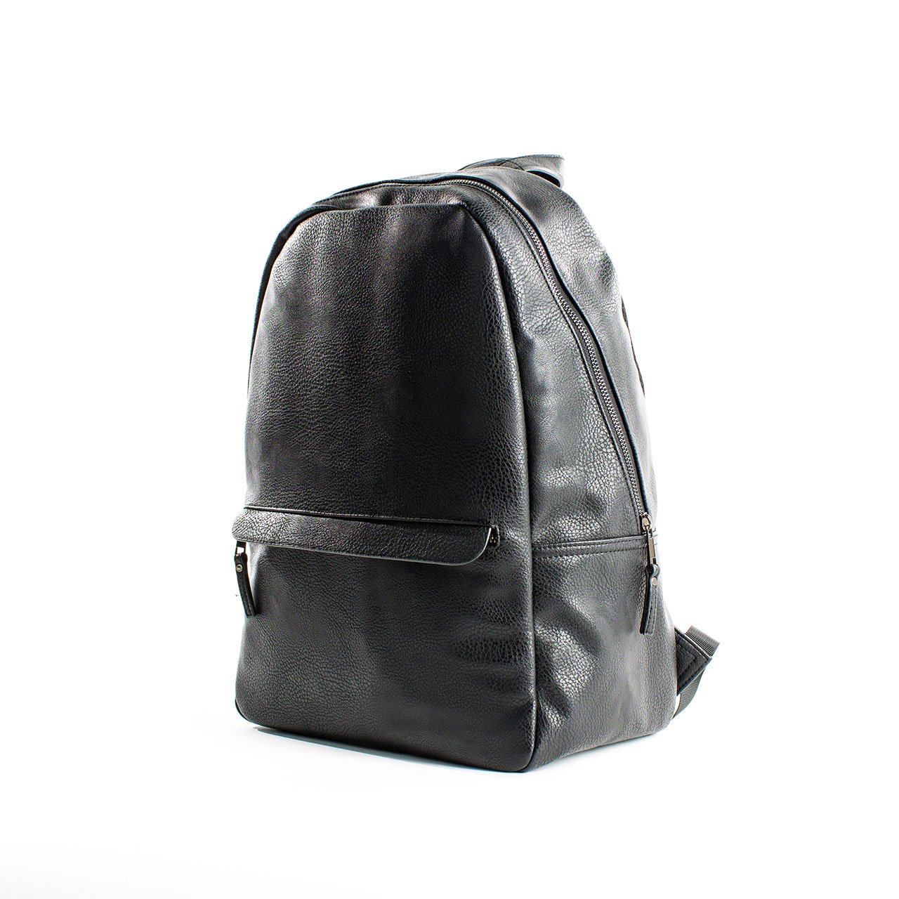 Vegan Leather Minimalist Backpack – Padded Laptop Sleeve, Air Mesh Back, Extra Pockets