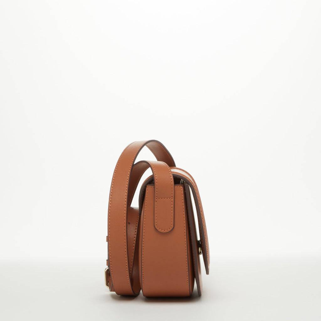 Women's Brown Leather Saddle Crossbody Purse – Premium Handbag