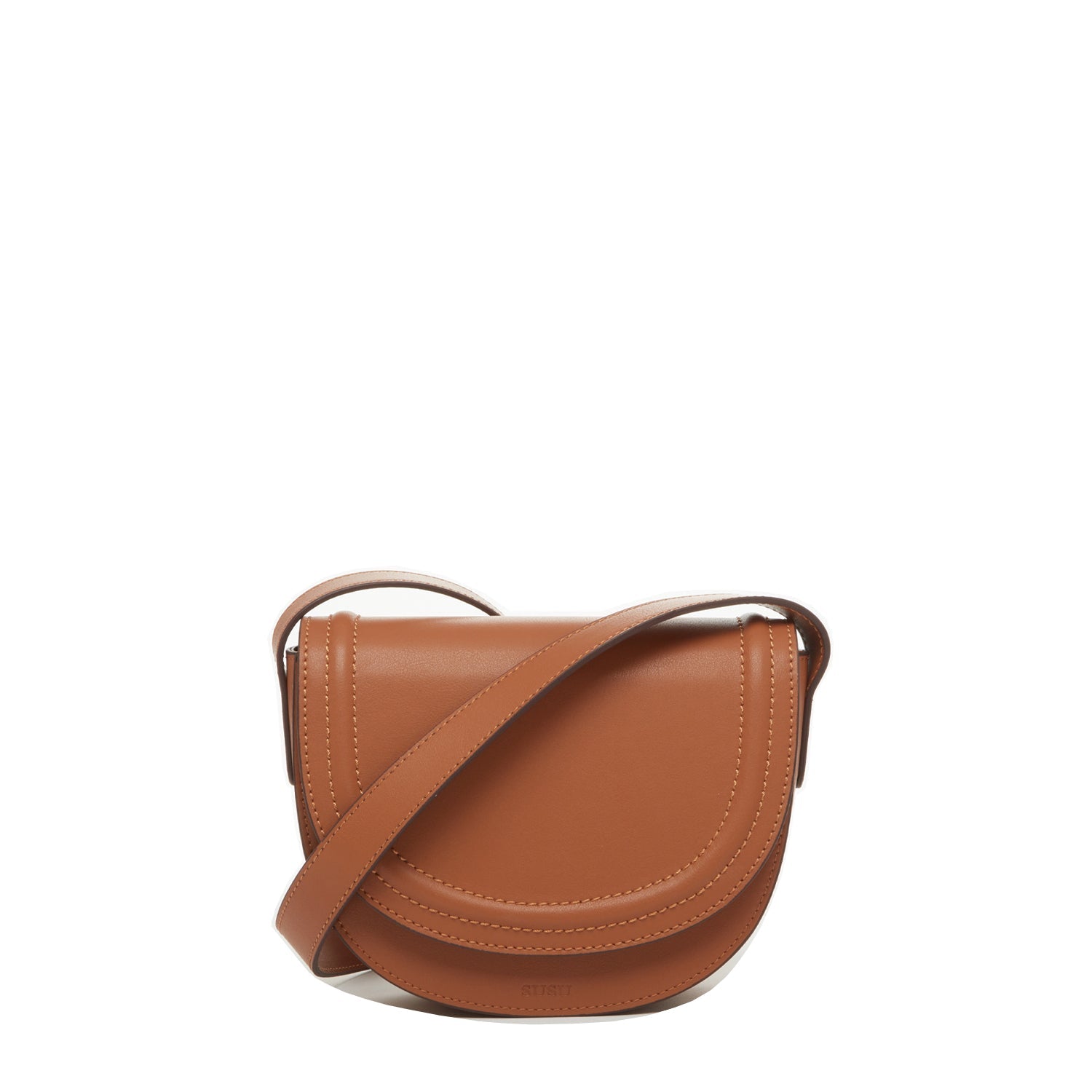 Women's Brown Leather Saddle Crossbody Purse – Premium Handbag