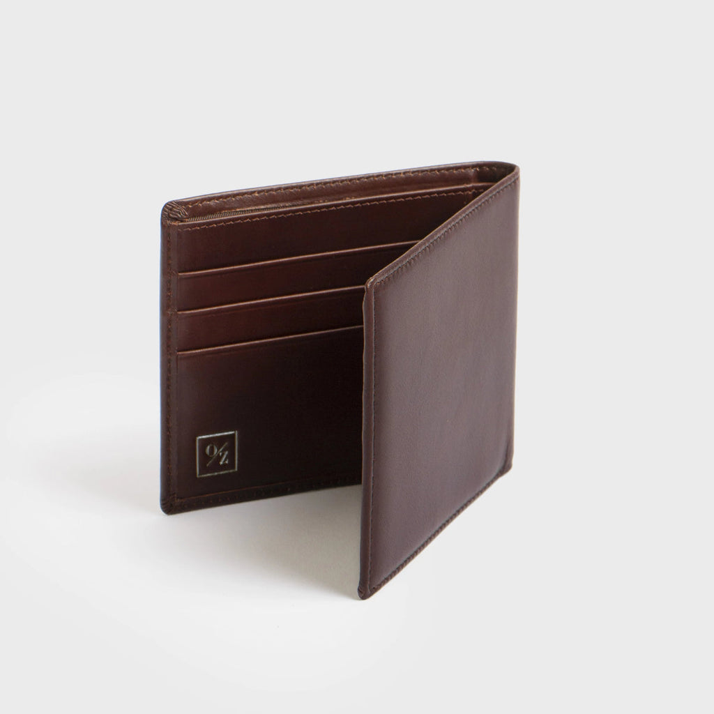 Luxury Leather Bi-Fold Wallet – Full-Size, Low Profile, Multiple Pockets