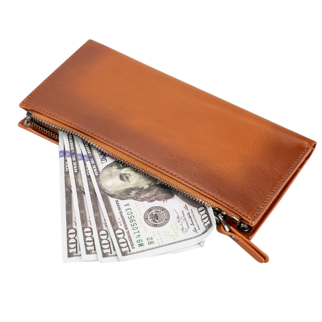 Leather Women's Cell Phone Wallet with Strap – Crossbody, Multi-Compartment